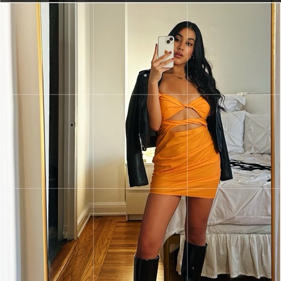 Orange mini dress - Picture 3 of 8